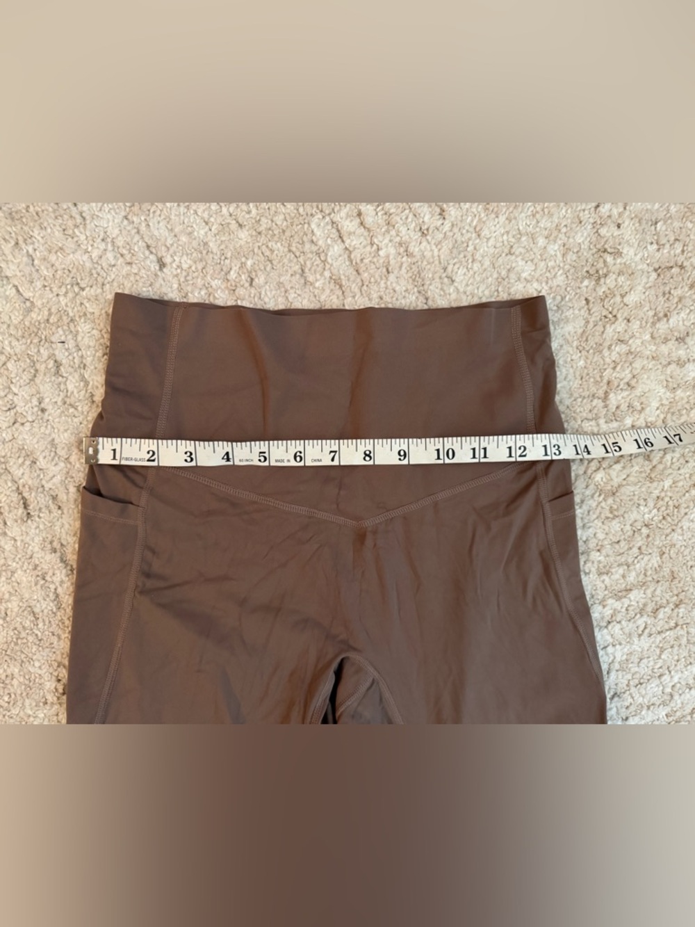Halara brown 7/8 leggings with side pockets NWOT size M - Picture 5 of 6